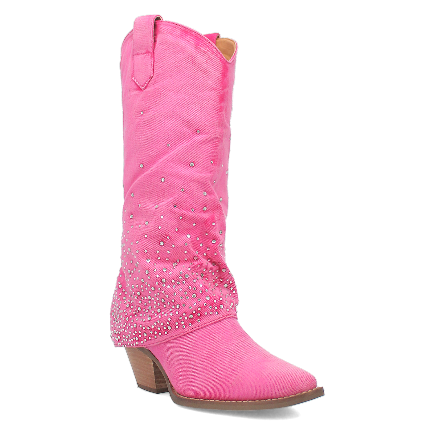 Eye Candy Pink Denim & Rhinestone Boot (DS)