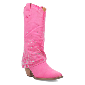 Eye Candy Pink Denim & Rhinestone Boot (DS)