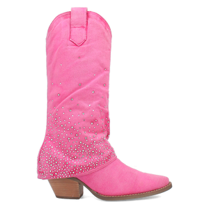 Eye Candy Pink Denim & Rhinestone Boot (DS)