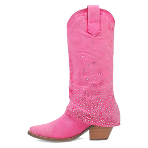 Eye Candy Pink Denim & Rhinestone Boot (DS)