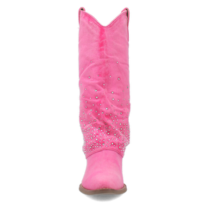 Eye Candy Pink Denim & Rhinestone Boot (DS)