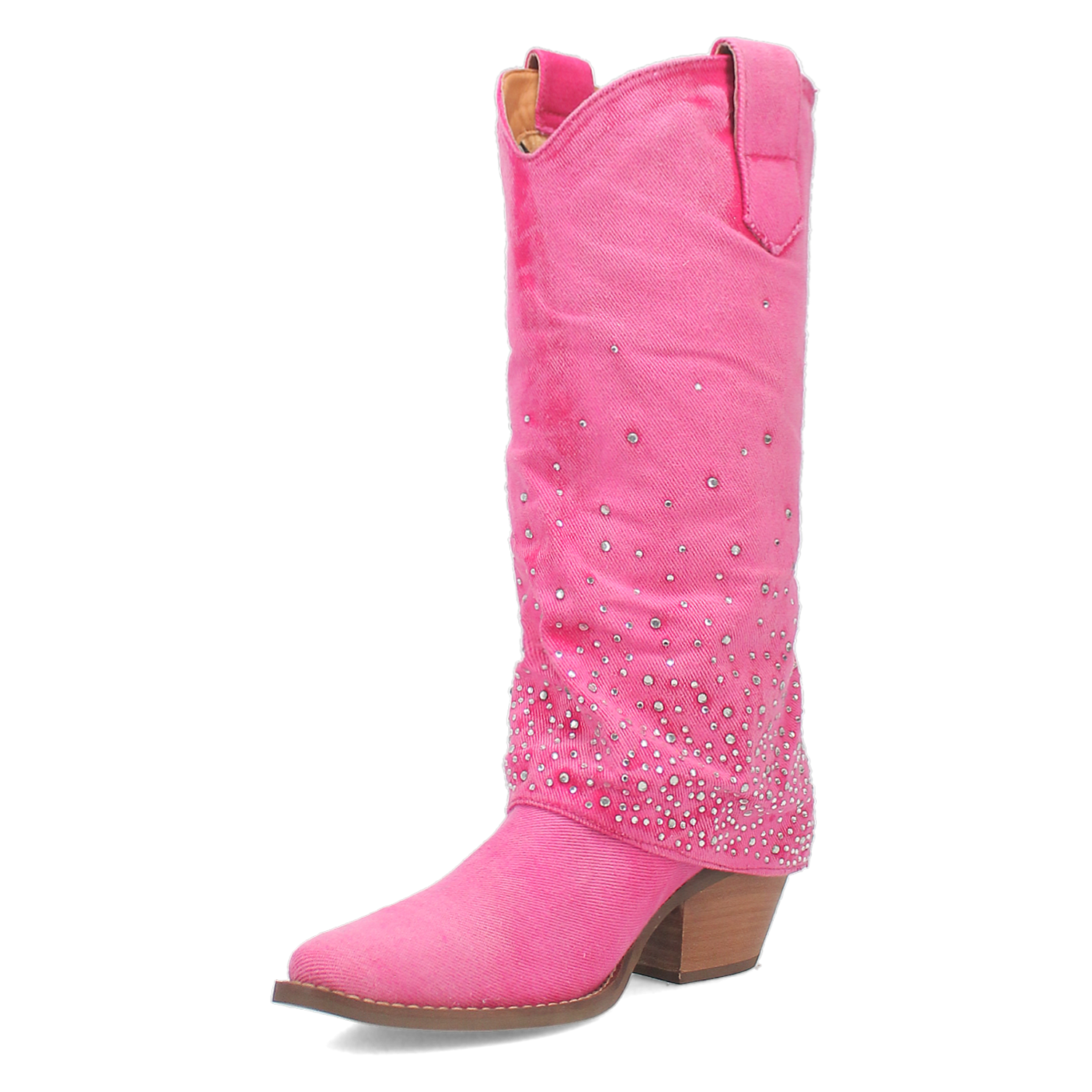 Eye Candy Pink Denim & Rhinestone Boot (DS)