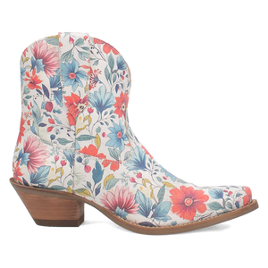 Pixie Rose Floral Print Leather Bootie (DS)