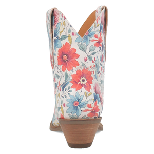 Pixie Rose Floral Print Leather Bootie (DS)