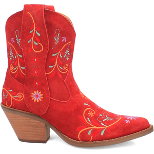 Sugar Bug Red Leather Bootie (DS)