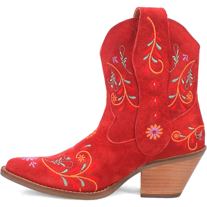 Sugar Bug Red Leather Bootie (DS)