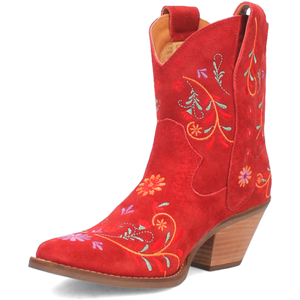 Sugar Bug Red Leather Bootie (DS)