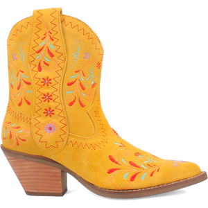 Sugar Bug Yellow Leather Bootie (DS)