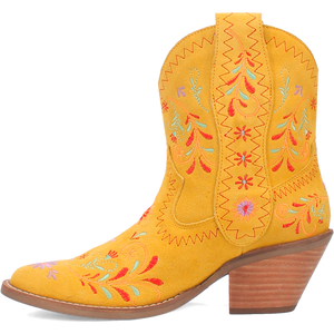 Sugar Bug Yellow Leather Bootie (DS)