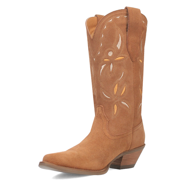 Sabana Camel Suede Leather Boots (DS) - Lil Bee's Bohemian