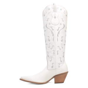 Rhymin White Leather Boots (DS)