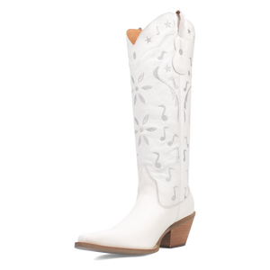 Rhymin White Leather Boots (DS)