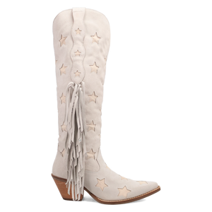 Super Star White Suede Leather Boot (DS)