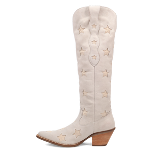 Super Star White Suede Leather Boot (DS)