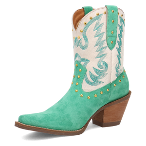 Rodeo Queen Green Suede Leather Boot (DS)