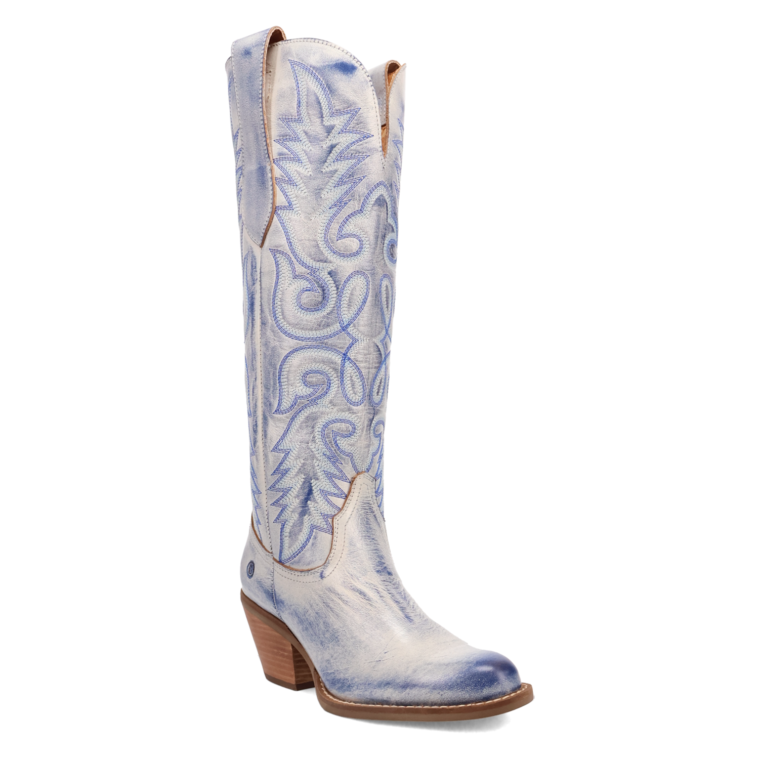 Faded Love Blue Metallic Leather Boot (DS)