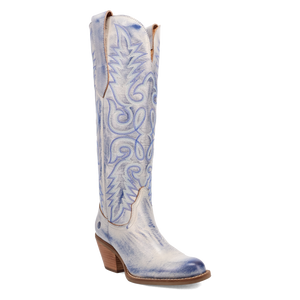 Faded Love Blue Metallic Leather Boot (DS)