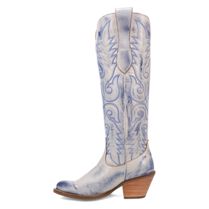 Faded Love Blue Metallic Leather Boot (DS)