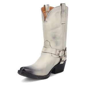 Ride A Way White Leather Boot (DS)