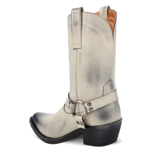 Ride A Way White Leather Boot (DS)