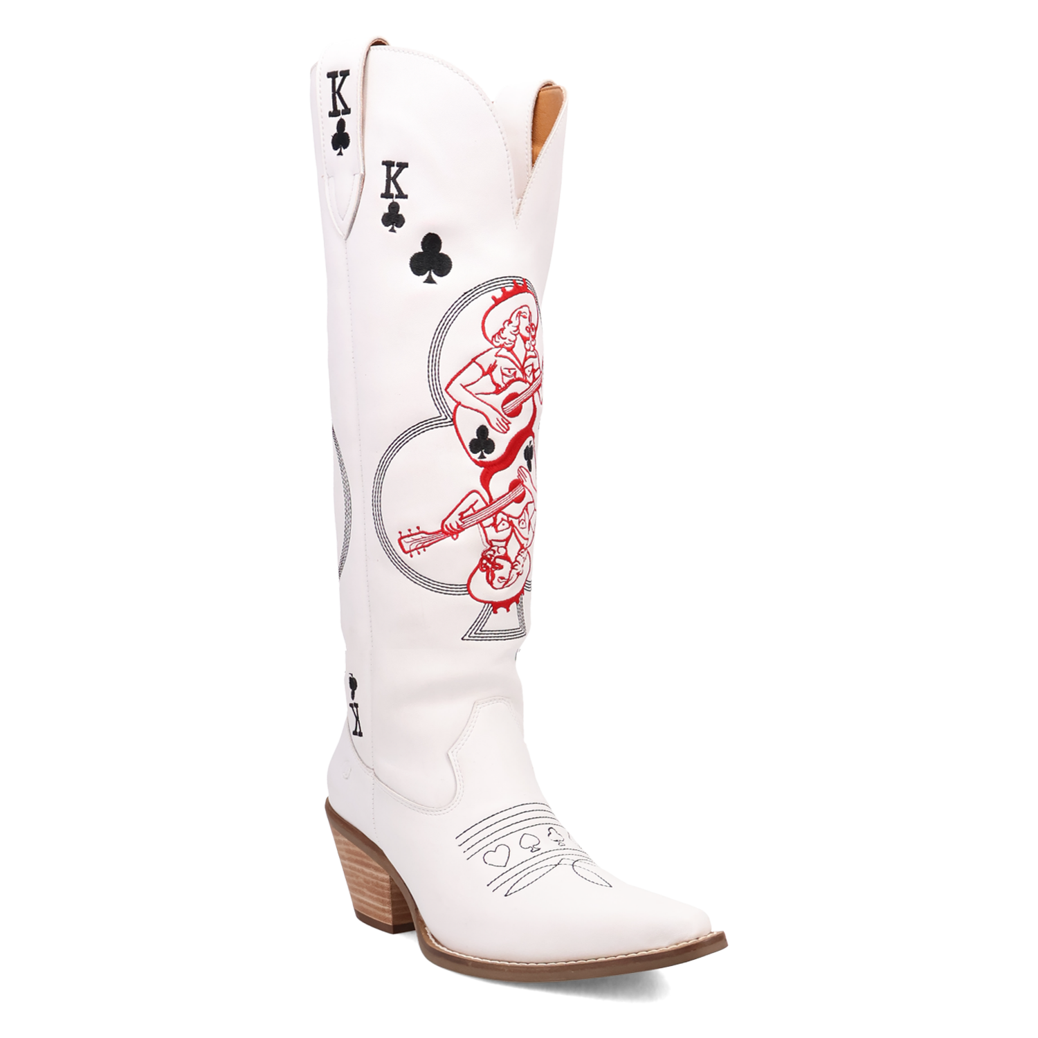 King Of Clubs White Leather Boot (DS)