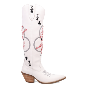 King Of Clubs White Leather Boot (DS)