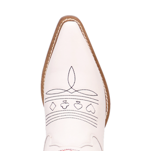 King Of Clubs White Leather Boot (DS)