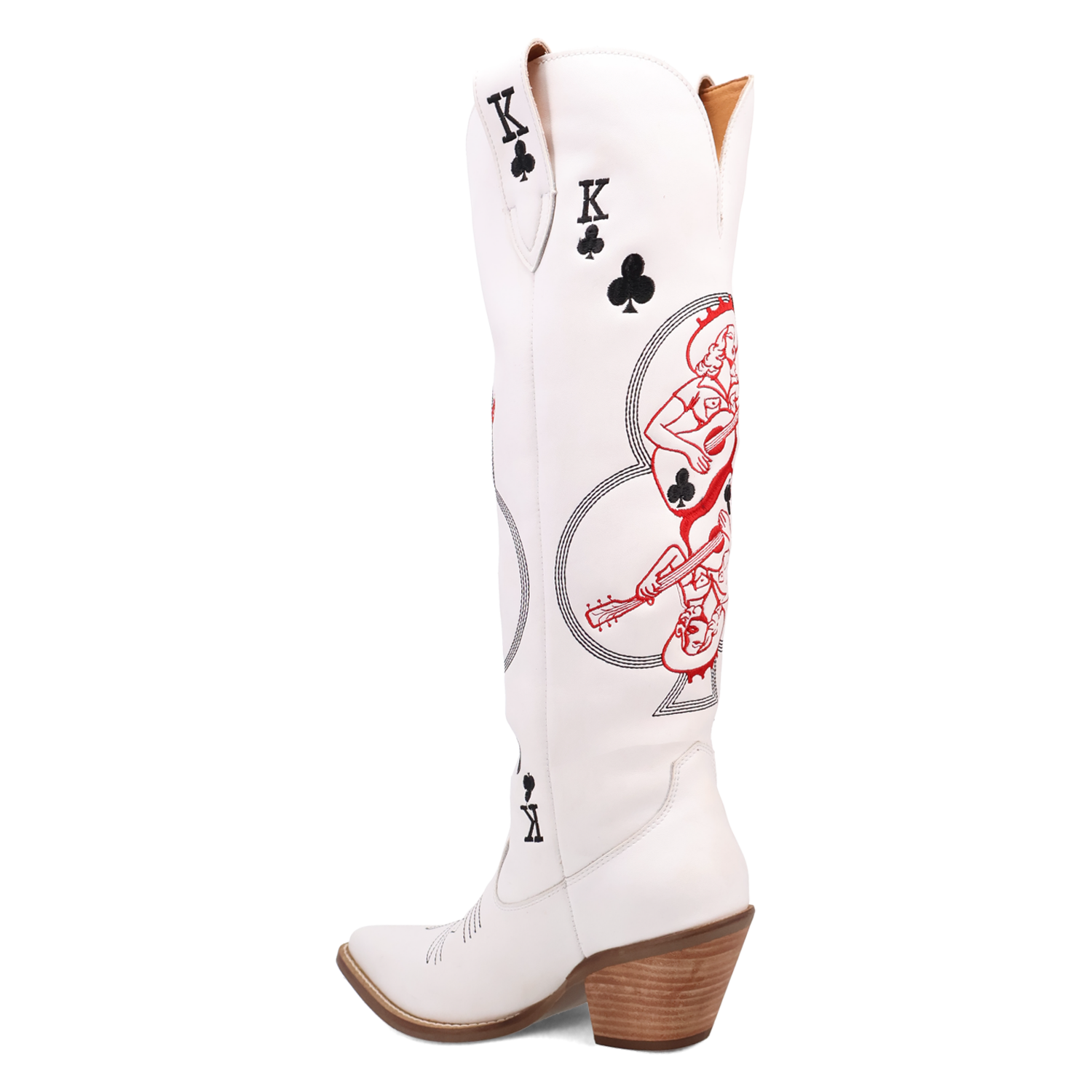 King Of Clubs White Leather Boot (DS)