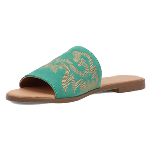 Lasso Green Suede Leather Sandal (DS)