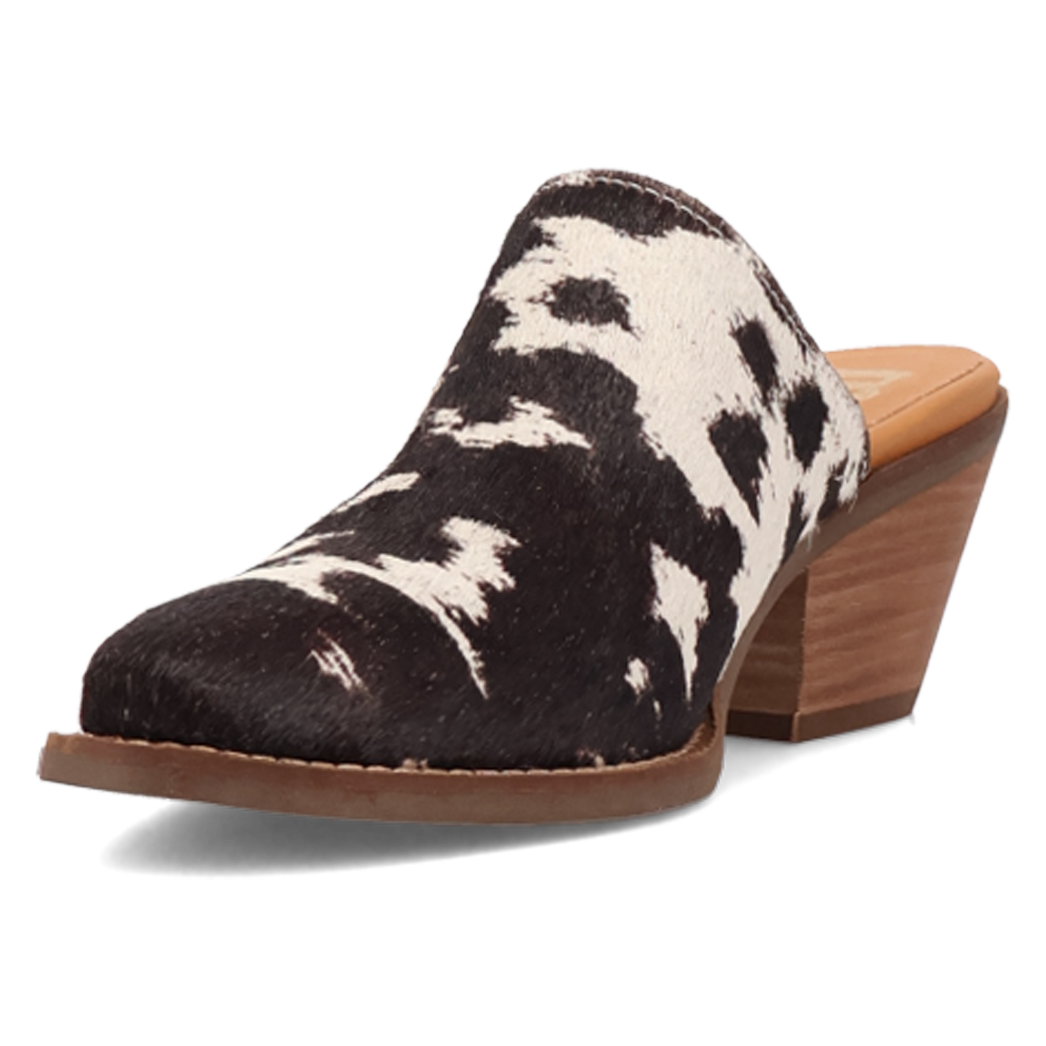 Calico Cow Fur Mule (DS) DP