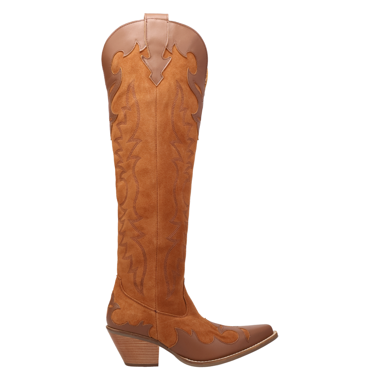 Drama Queen Camel Suede Leather Boot (DS) DP