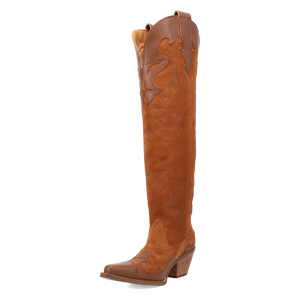 Drama Queen Camel Suede Leather Boot (DS) DP