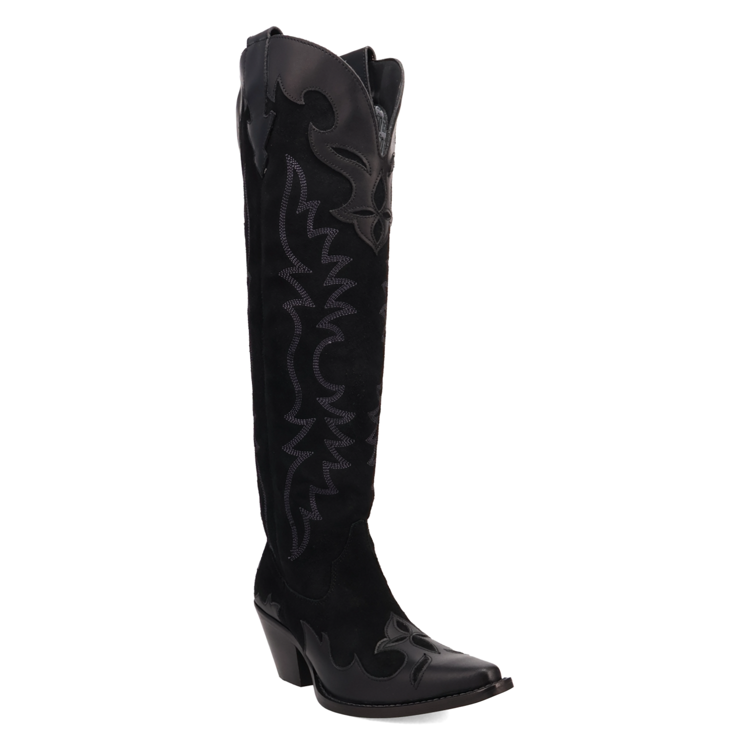 Drama Queen Black Suede Leather Boot (DS) DP