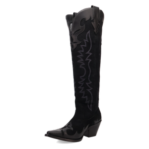 Drama Queen Black Suede Leather Boot (DS) DP
