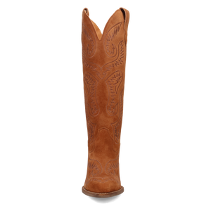 Evita Camel Suede Leather Boot (DS)