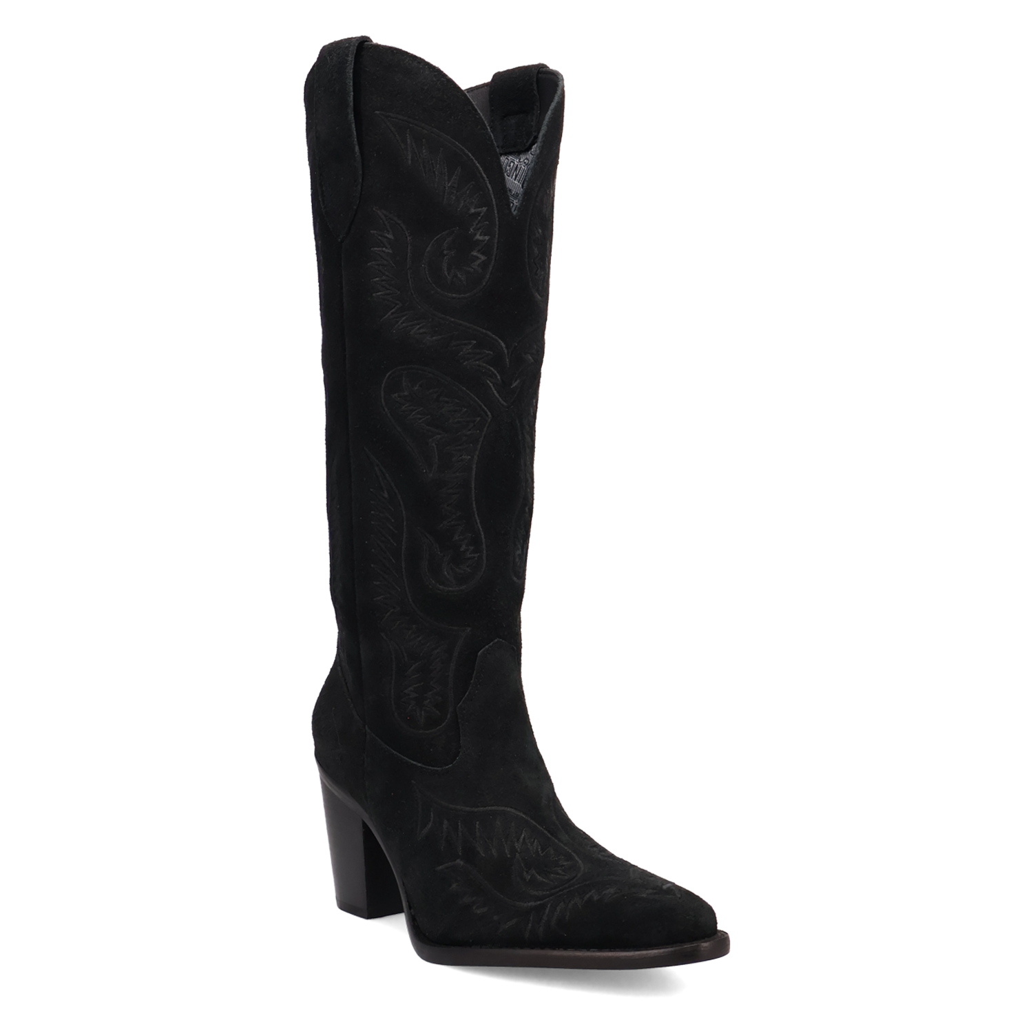 Evita Black Suede Leather Boot (DS)