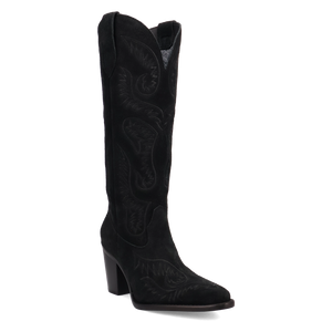 Evita Black Suede Leather Boot (DS)