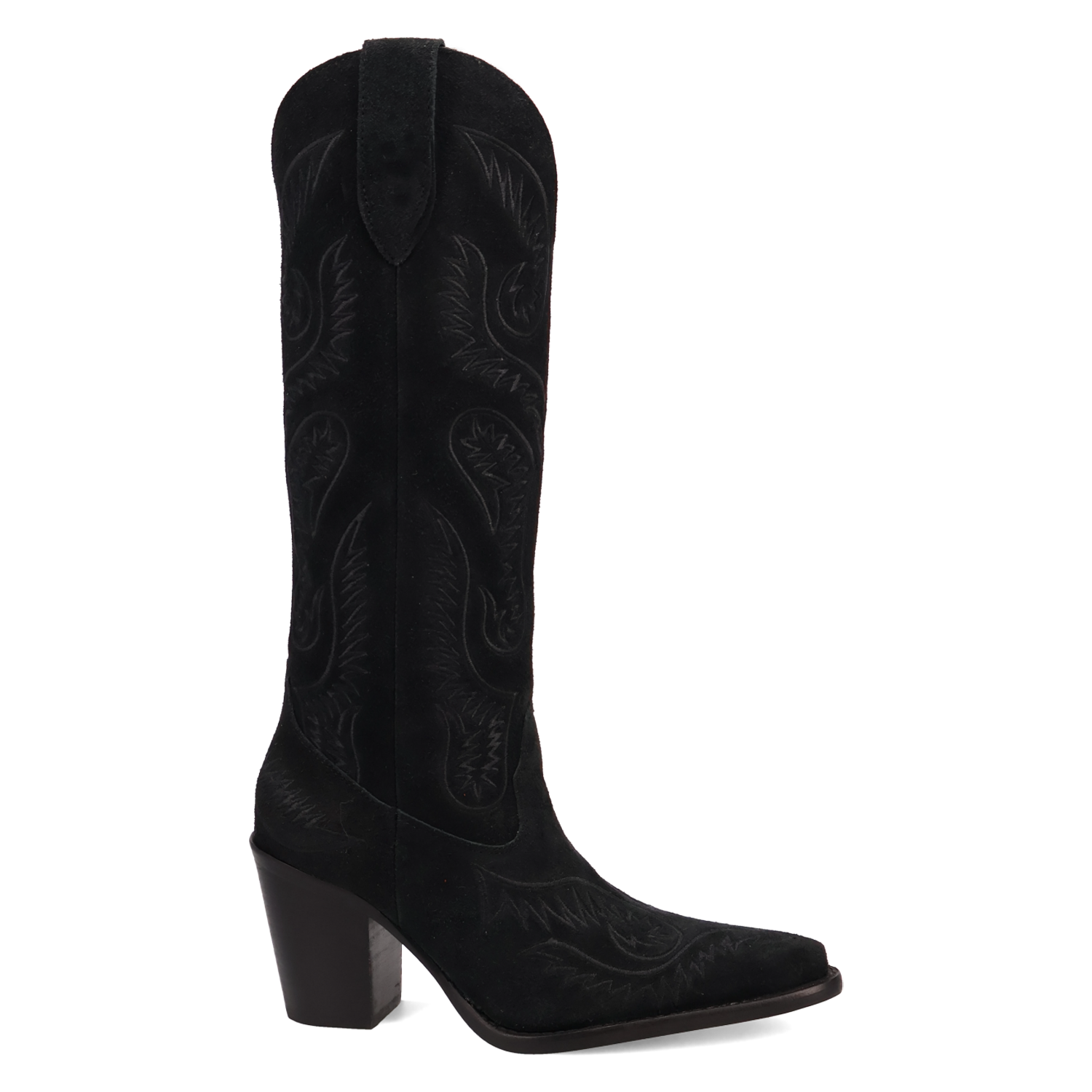 Evita Black Suede Leather Boot (DS)