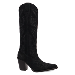 Evita Black Suede Leather Boot (DS)