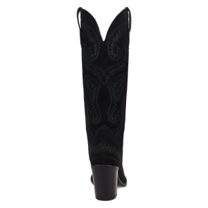 Evita Black Suede Leather Boot (DS)