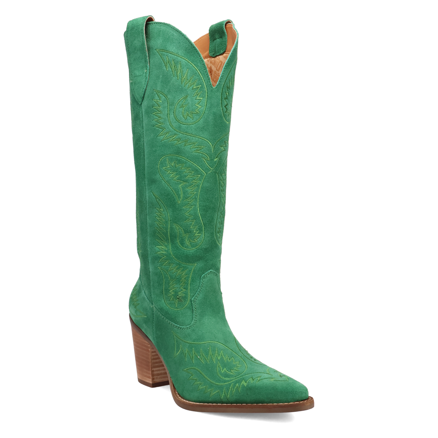 Evita Green Suede Leather Boot (DS)