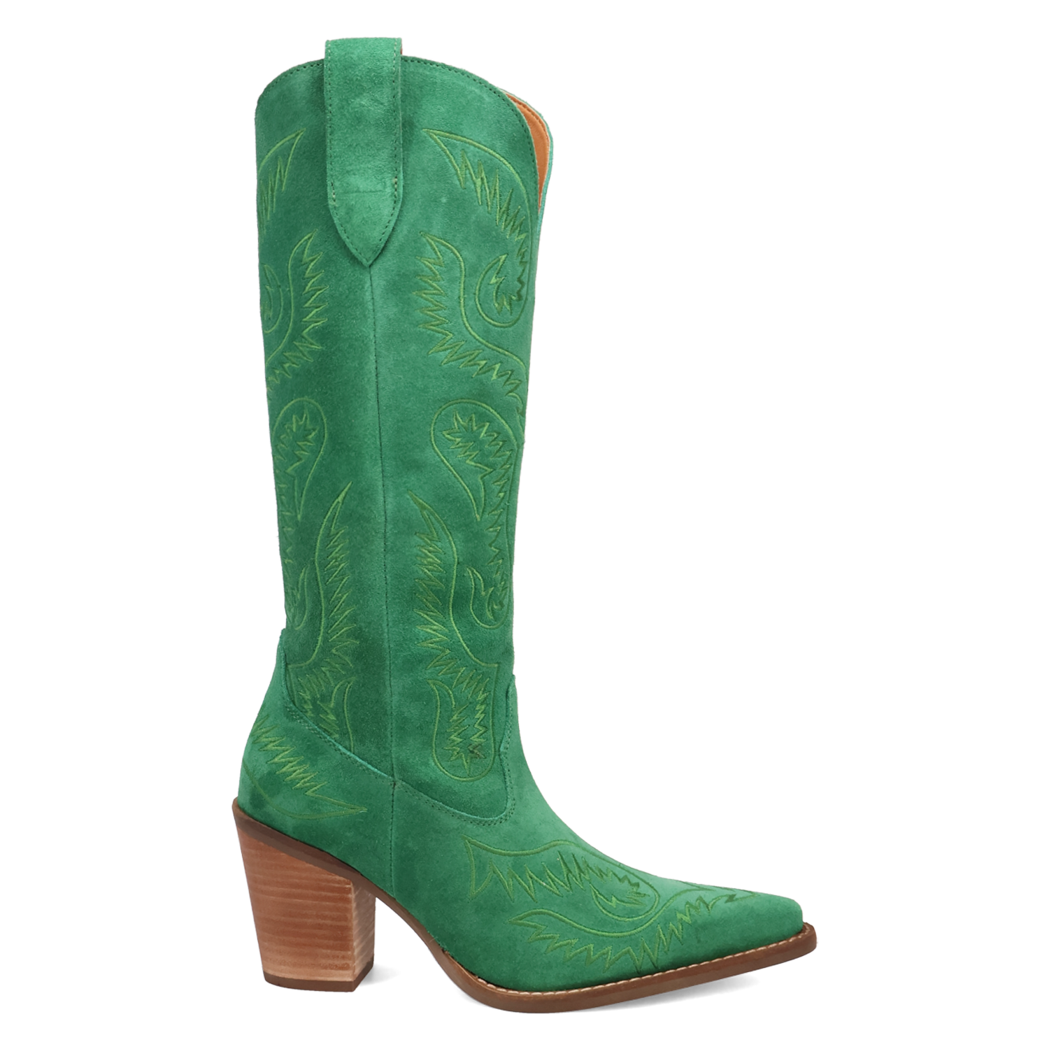 Evita Green Suede Leather Boot (DS)