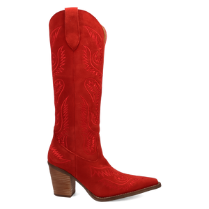 Evita Red Suede Leather Boot (DS)