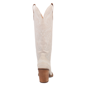 Evita White Suede Leather Boot (DS)