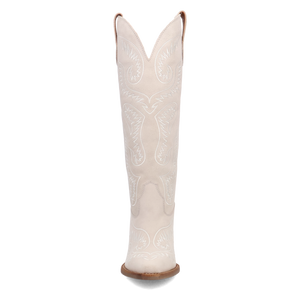 Evita White Suede Leather Boot (DS)