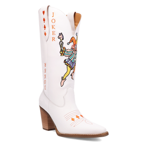 Joker White Leather Boots (DS)