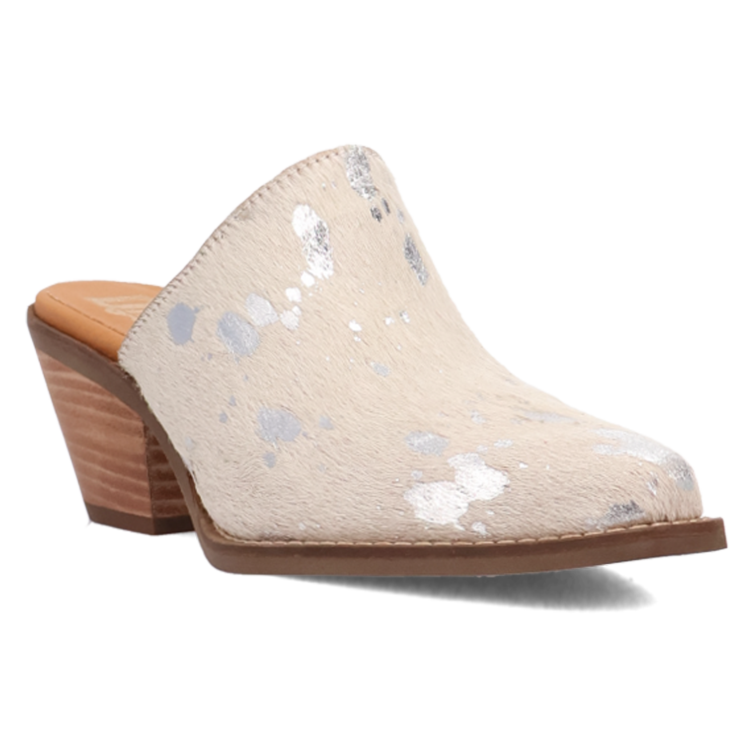 Cash Cow Cream Fur/Silver Mule (DS) DP