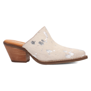 Cash Cow Cream Fur/Silver Mule (DS) DP