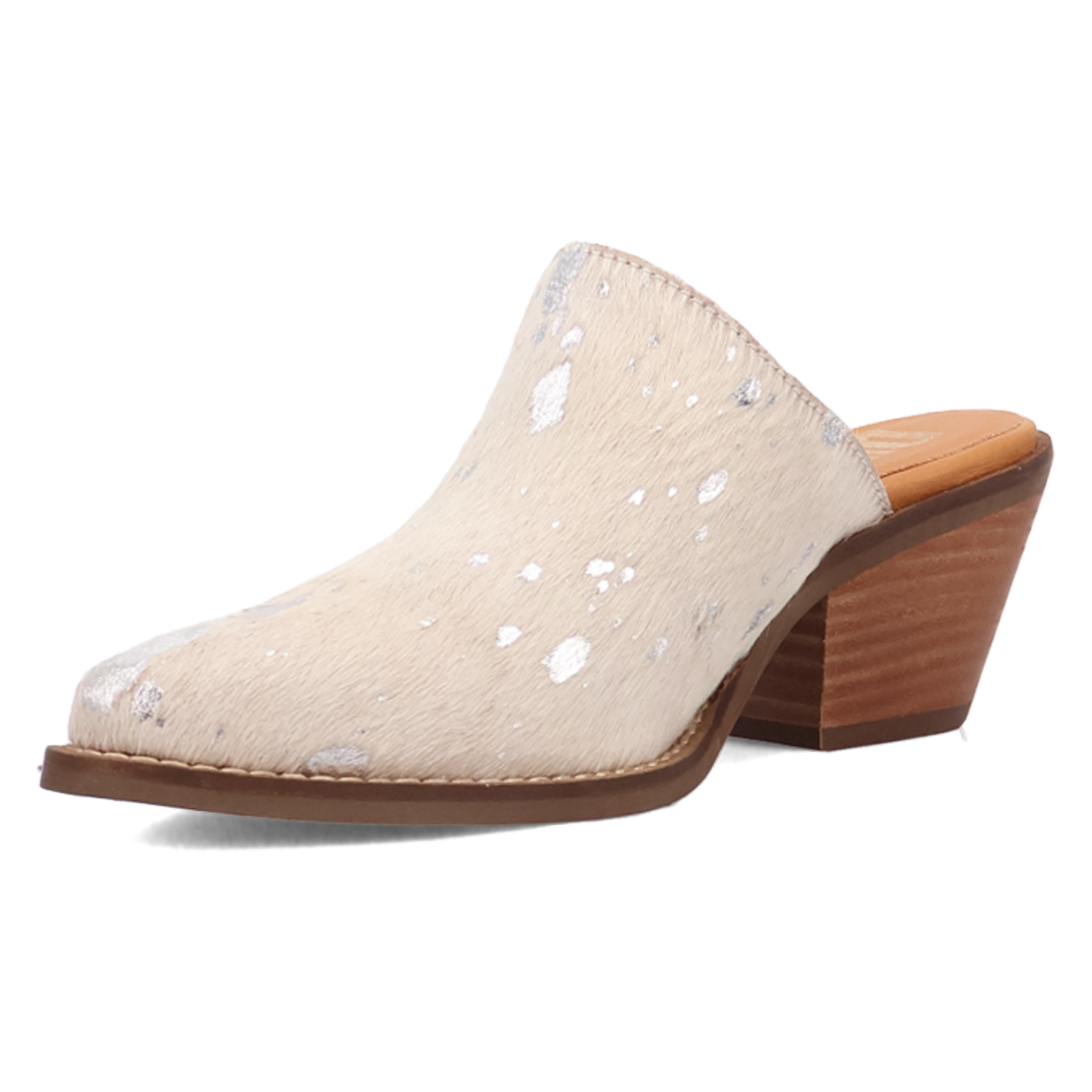 Cash Cow Cream Fur/Silver Mule (DS) DP