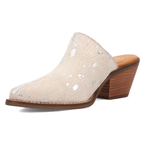Cash Cow Cream Fur/Silver Mule (DS) DP
